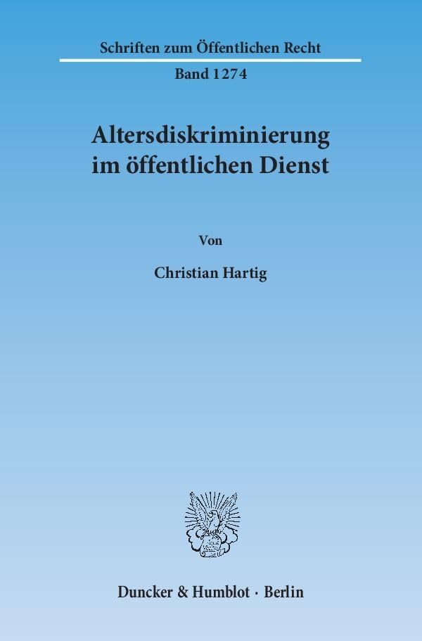 Altersdiskriminierung im öffentlichen Dienst. book