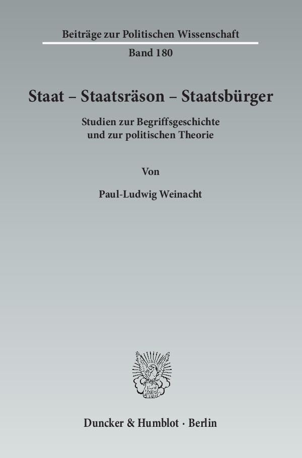 Staat – Staatsräson – Staatsbürger. Law