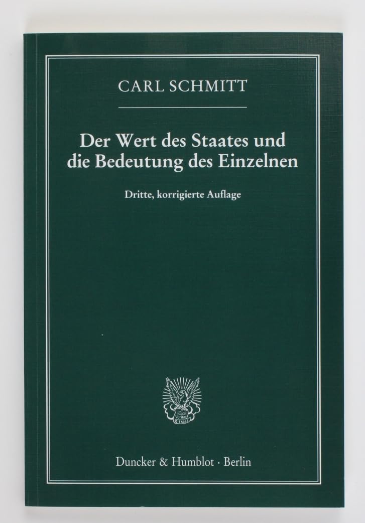 Der Wert des Staates und die Bedeutung des Einzelnen. Law