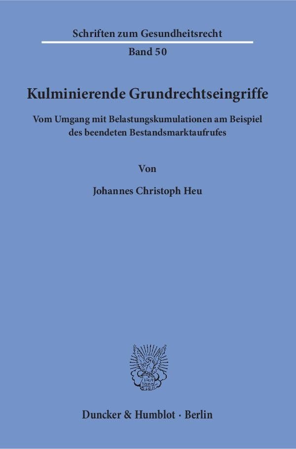 Kulminierende Grundrechtseingriffe. Law
