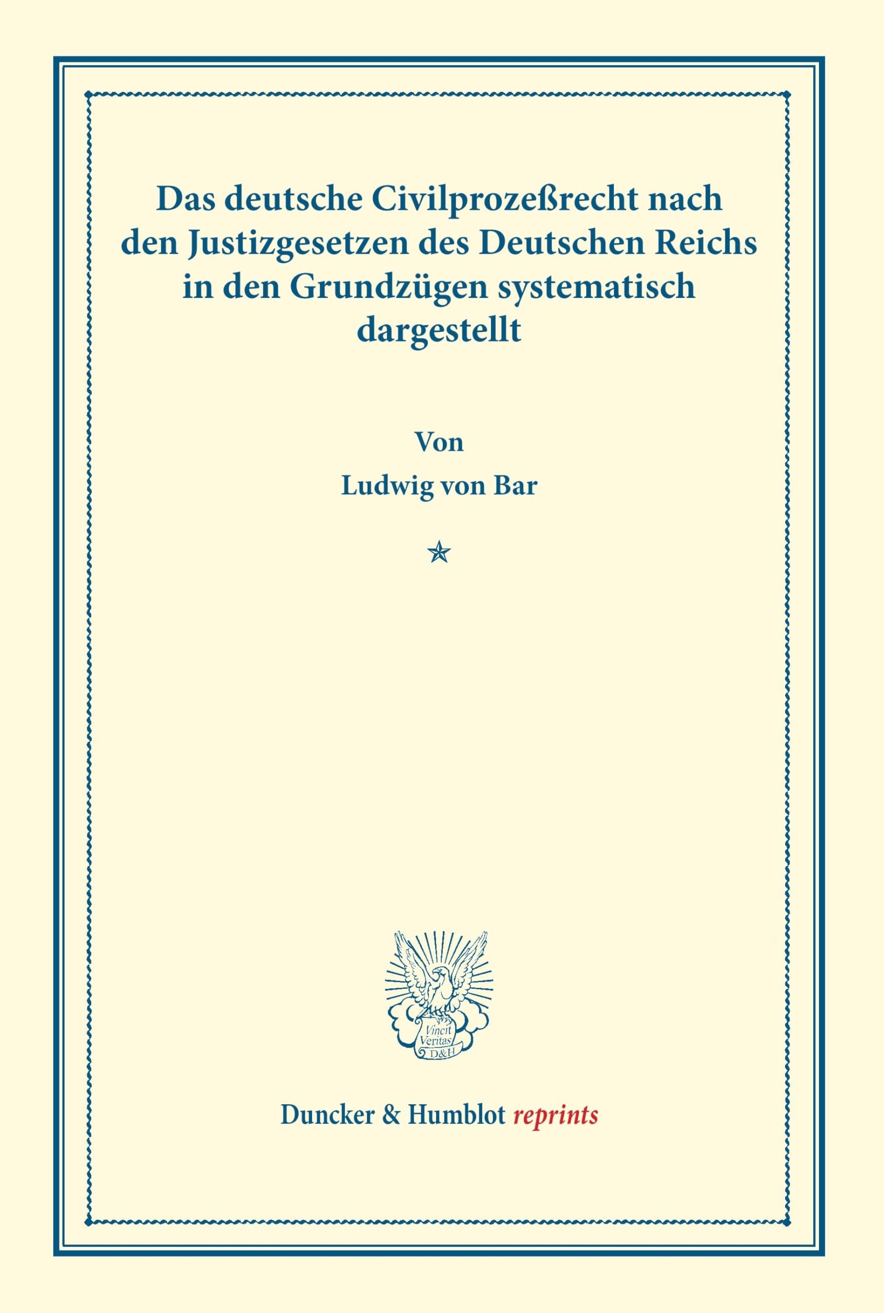 Das deutsche Civilprozeßrecht Law