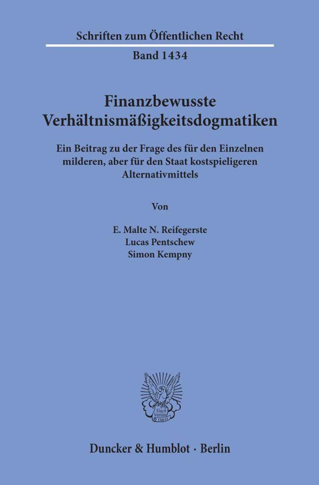 Finanzbewusste Verhältnismäßigkeitsdogmatiken. Law