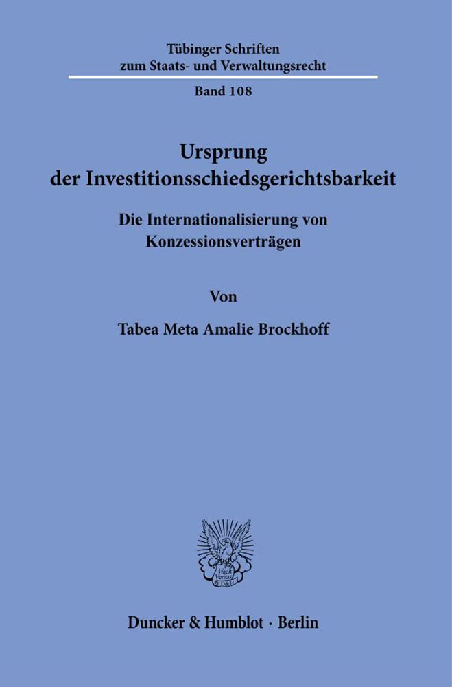 Ursprung der Investitionsschiedsgerichtsbarkeit. Law