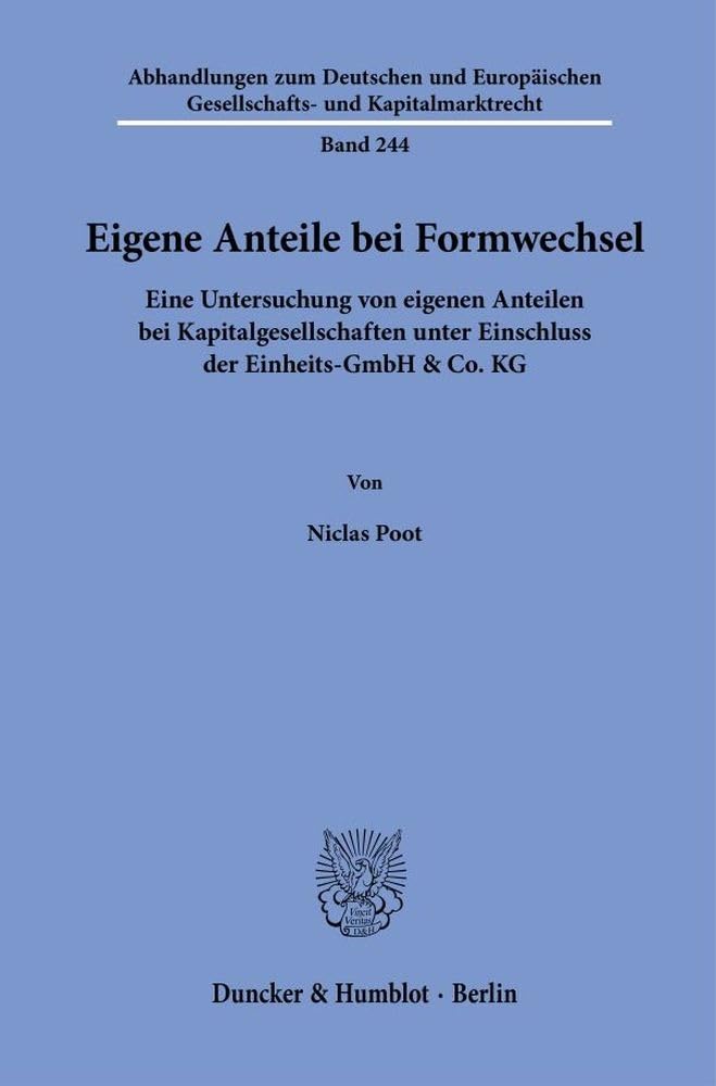 Product Image: Eigene Anteile bei Formwechsel