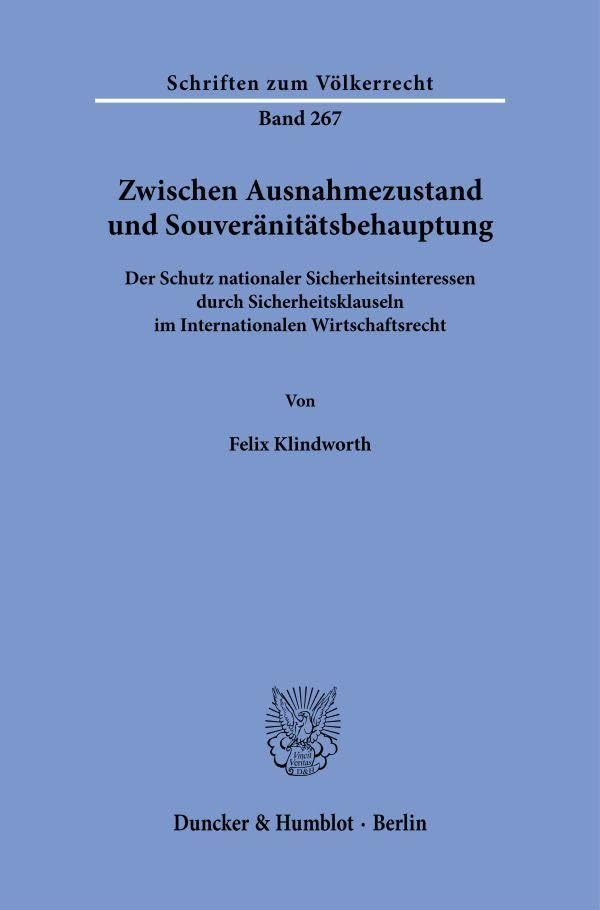 Zwischen Ausnahmezustand und Souveränitätsbehauptung Law