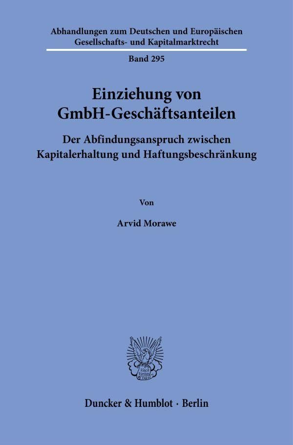 Einziehung von GmbH-Geschäftsanteilen Law