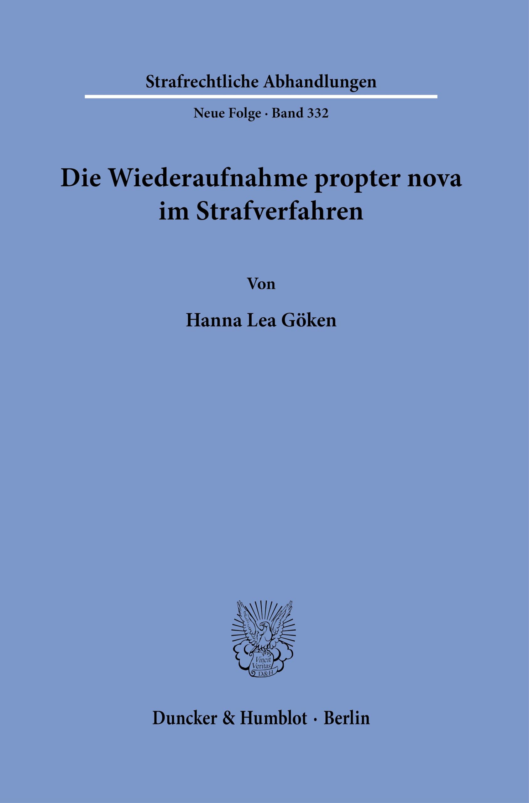 Die Wiederaufnahme propter nova im Strafverfahren Law