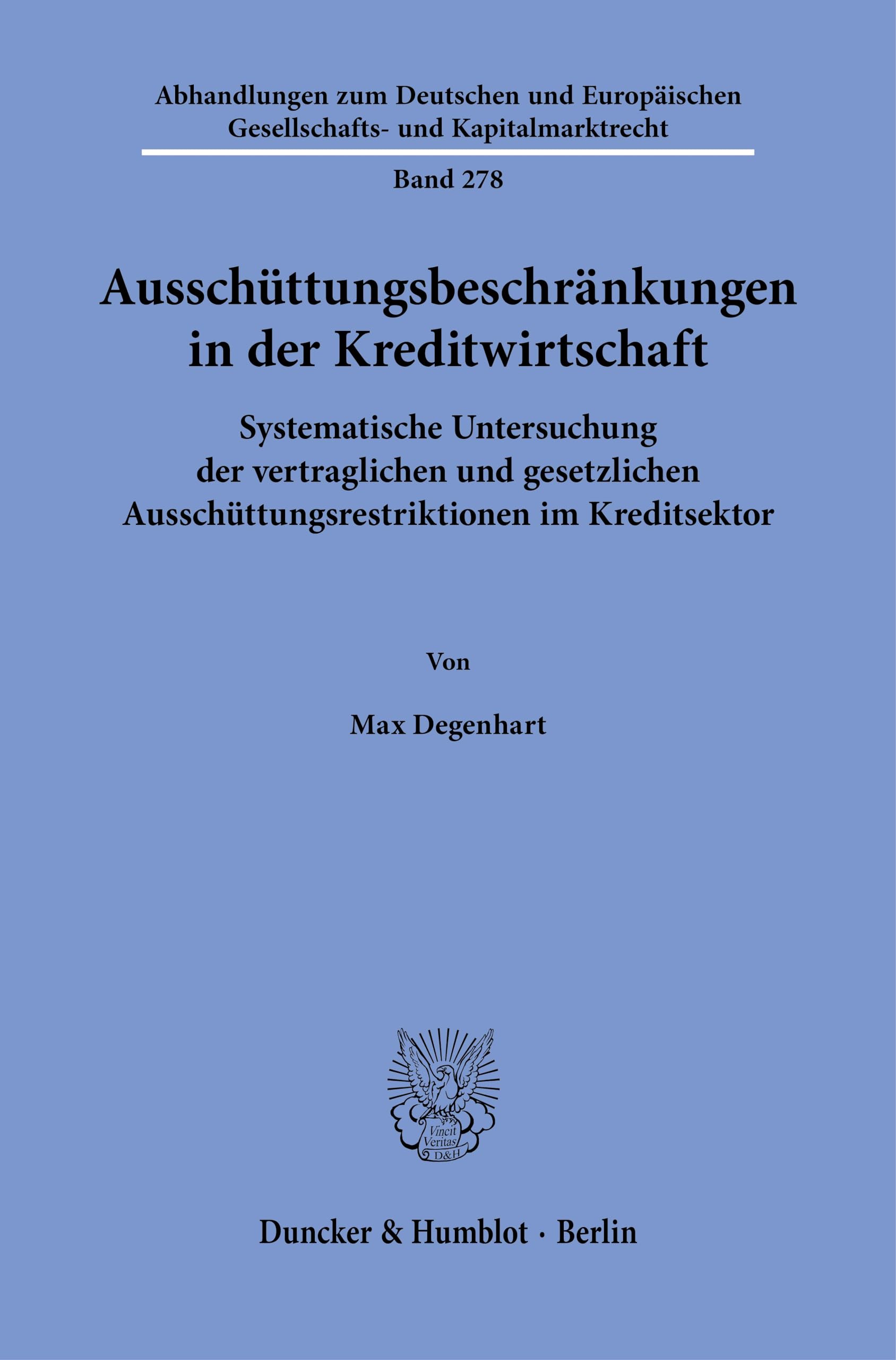 Ausschüttungsbeschränkungen in der Kreditwirtschaft Law