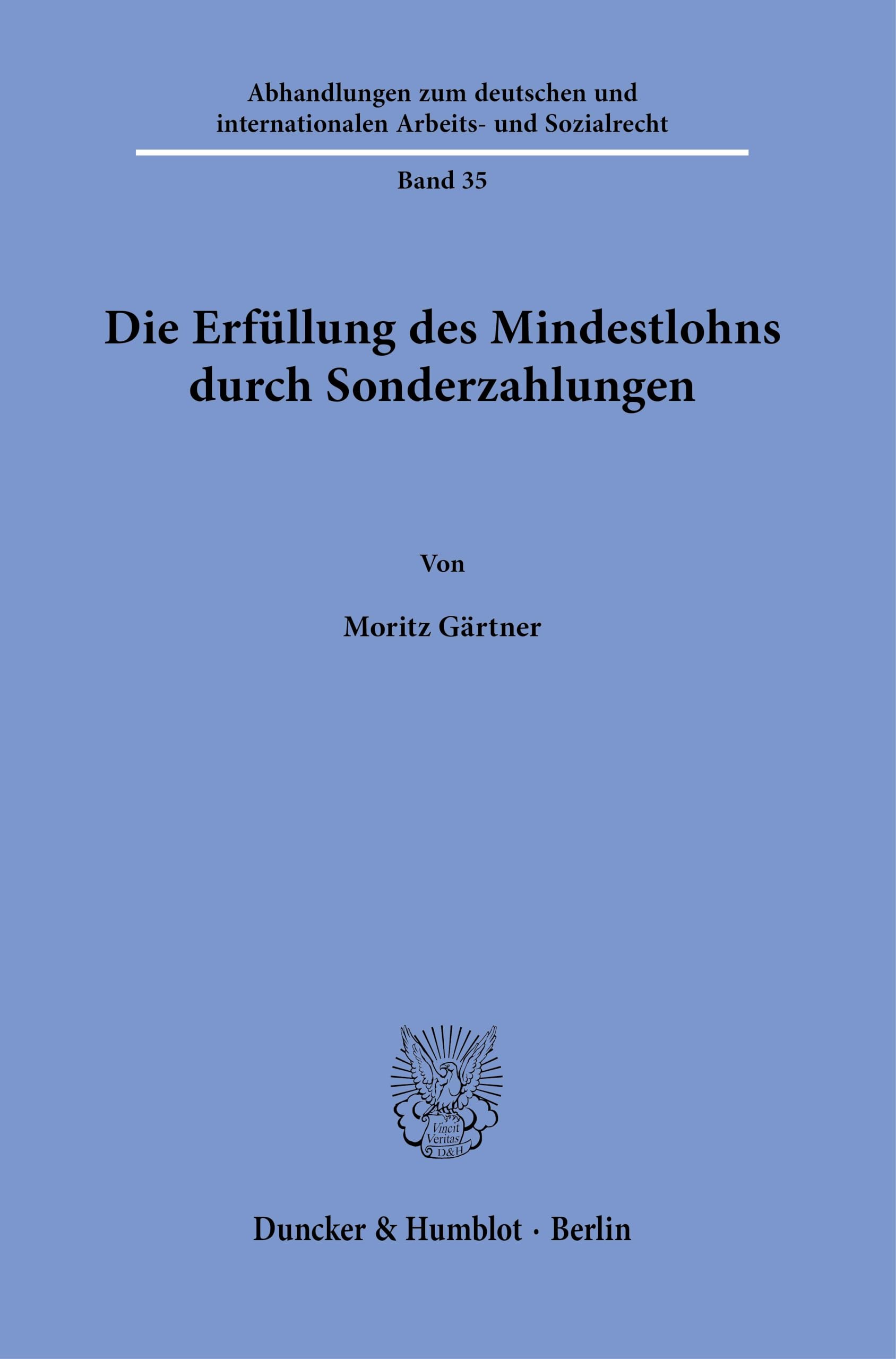 Die Erfüllung des Mindestlohns durch Sonderzahlungen Law