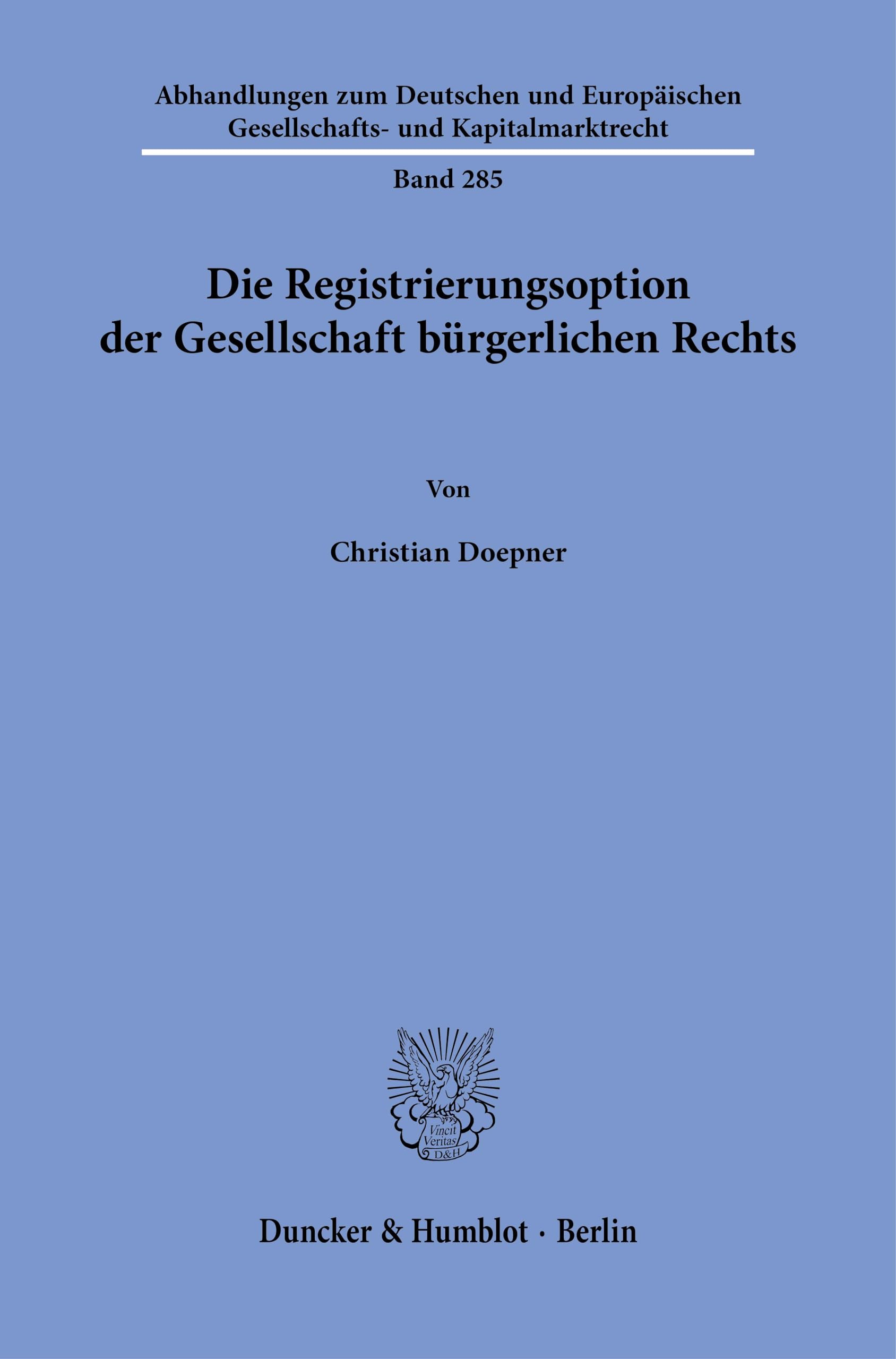 Die Registrierungsoption der Gesellschaft bürgerlichen Rechts Law