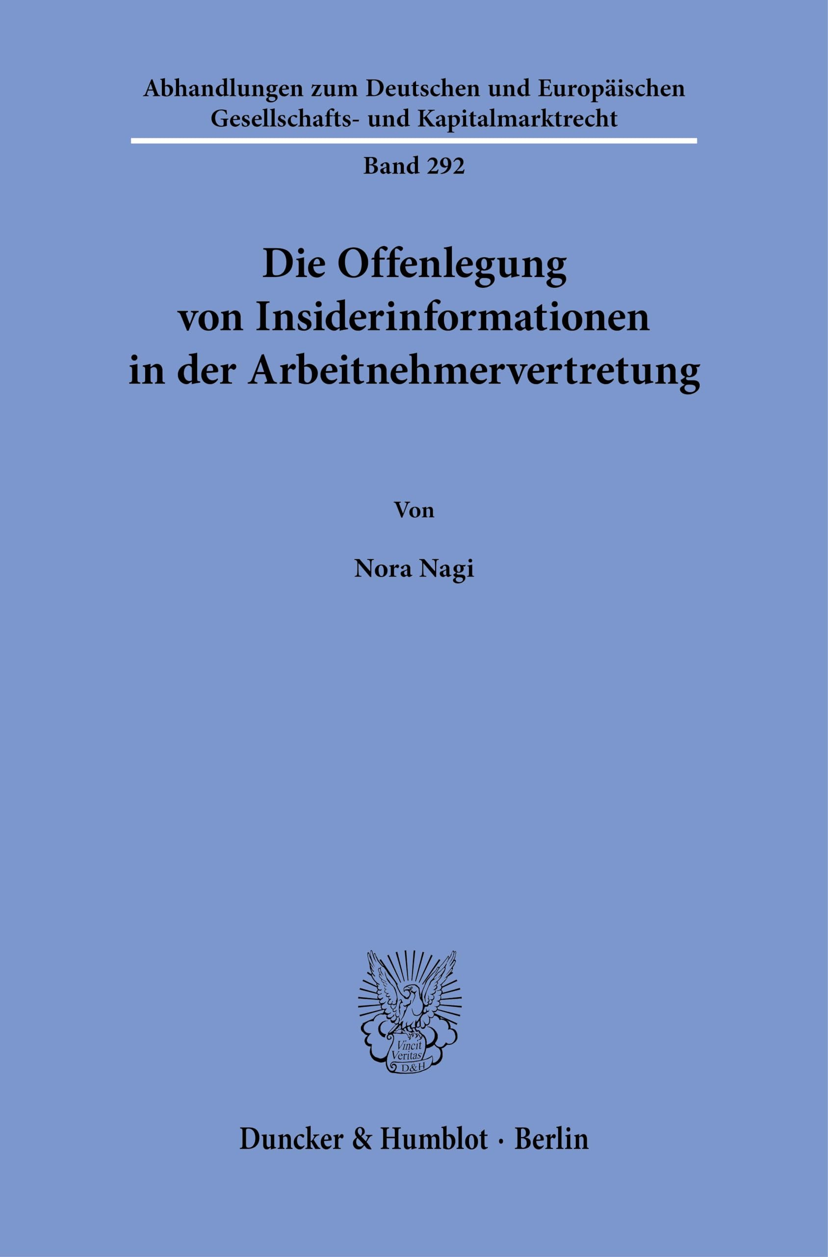 Die Offenlegung von Insiderinformationen in der Arbeitnehmervertretung Law