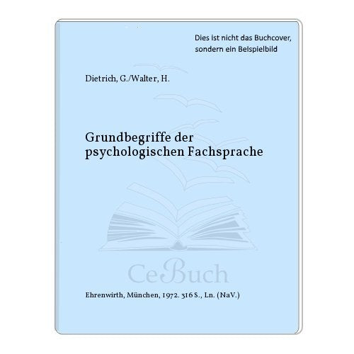 Grundbegriffe der psychologischen Fachsprache. ( Begriffe deutsch / englisch ) Books