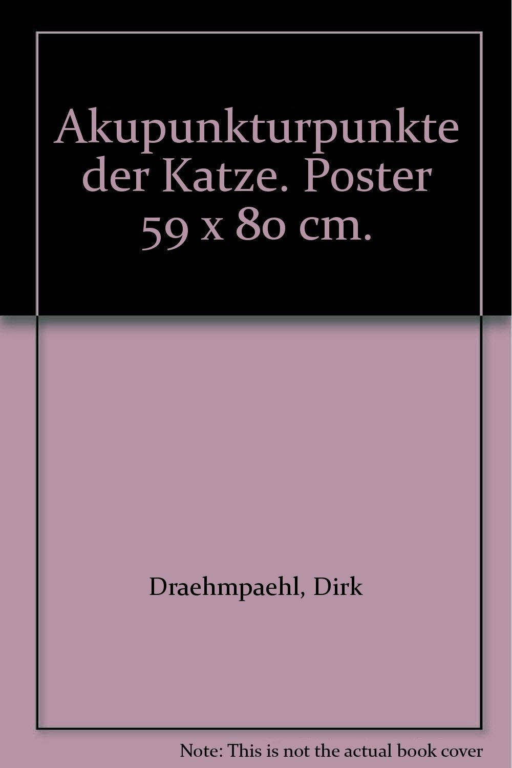 Akupunkturpunkte der Katze. Poster 59 x 80 cm. Medicine
