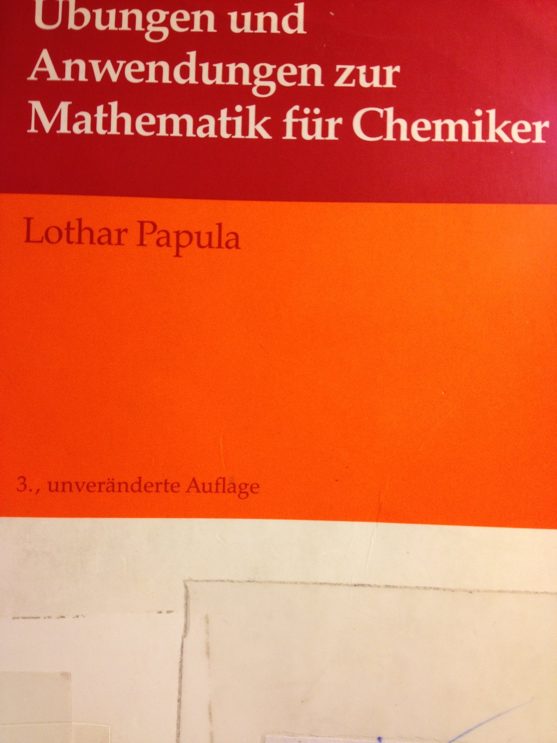 Übungen und Anwendungen zur Mathematik für Chemiker book