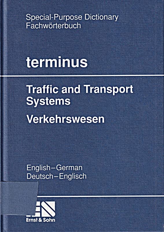 terminus - Taschenwörterbuch Verkehrswesen: Englisch /Deutsch (terminus Taschenwörterbücher Deutsch/Englisch) Foreign Languages ​​& Dictionaries