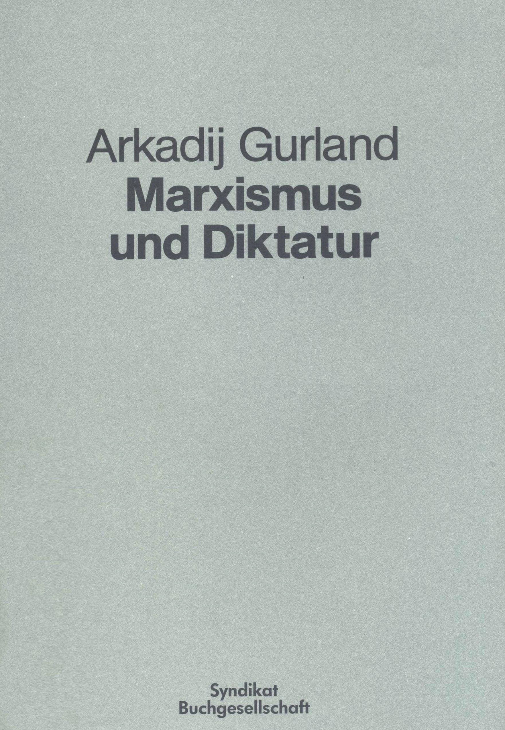 Marxismus und Diktatur Books