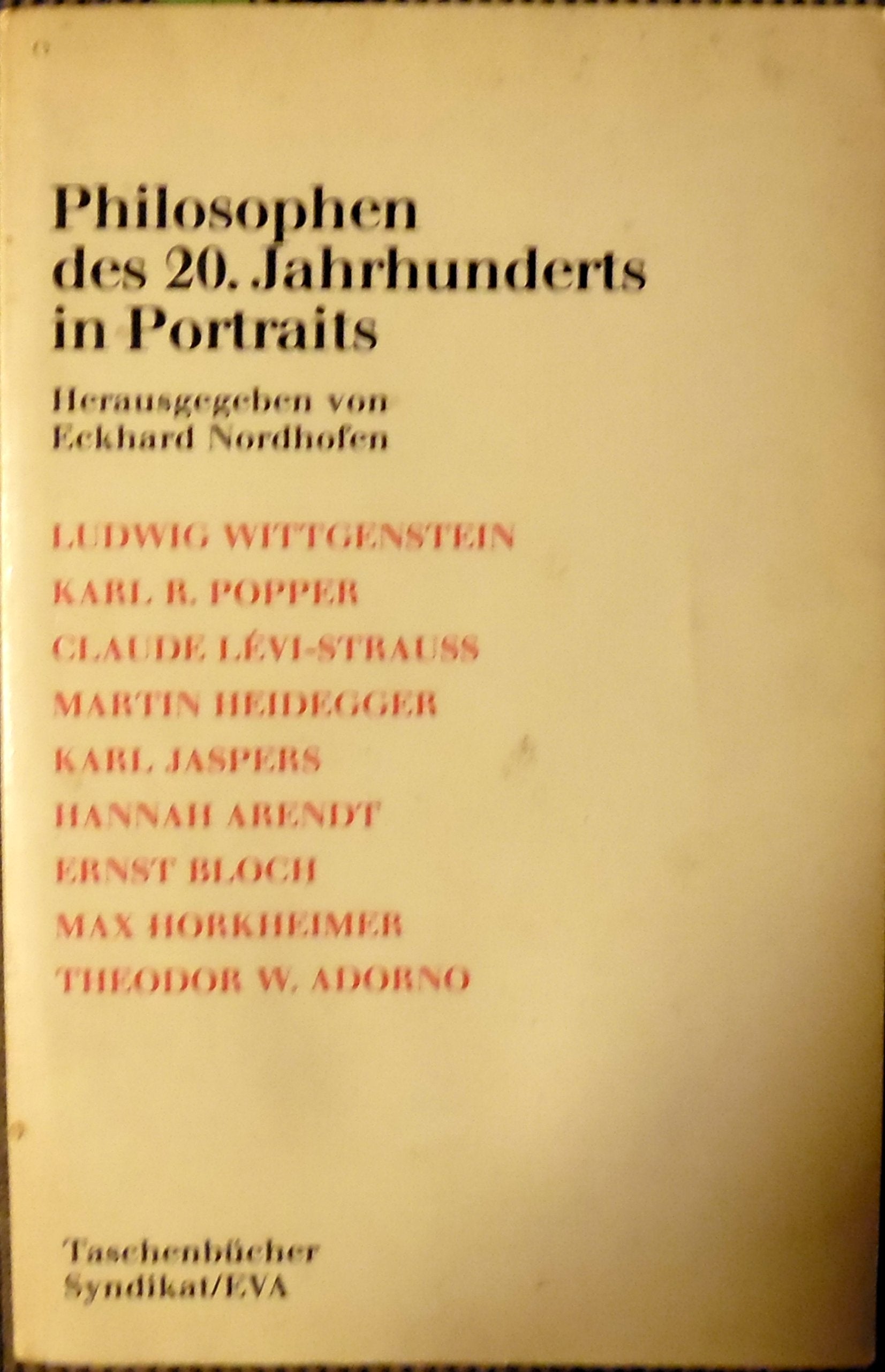 Philosophen des 20. Jahrhunderts in Portraits. Philosophy