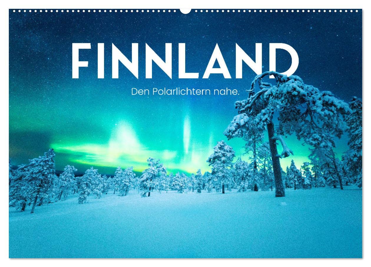 Finnland - Den Polarlichtern nahe. (Wandkalender 2025 DIN A2 quer), CALVENDO Monatskalender: 12 atemberaubende Aufnahmen aus FInnland. (CALVENDO Orte) Leisure, Home & Garden