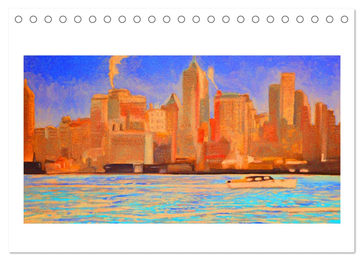 New York - Ansichten (Tischkalender 2025 DIN A5 quer), CALVENDO Monatskalender Film, Art & Culture