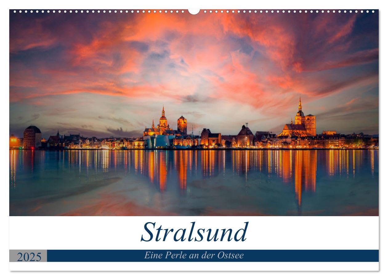 Stralsund, Eine Perle an der Ostsee (Wandkalender 2025 DIN A2 quer), CALVENDO Monatskalender: Faszinierende Bilder aus der Hansestadt Stralsund (CALVENDO Orte) Leisure, Home & Garden