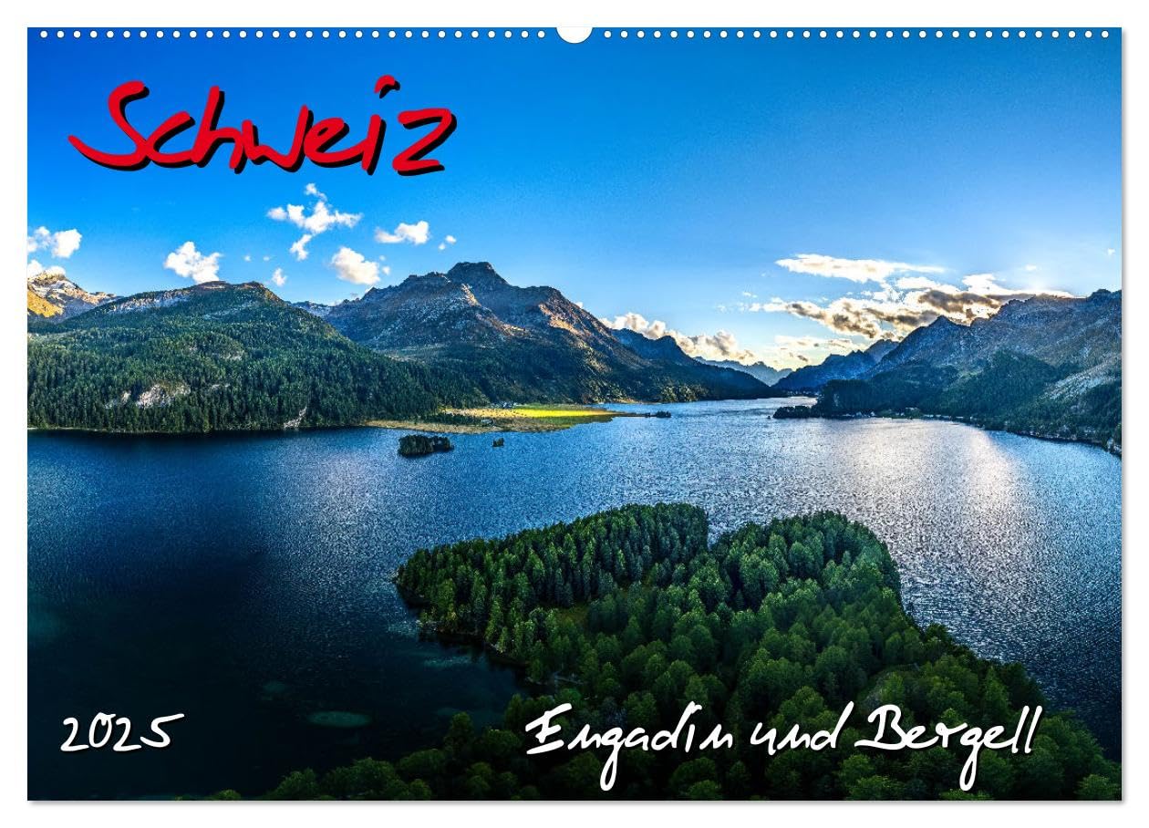 Schweiz - Engadin und Bergell (Wandkalender 2025 DIN A2 quer), CALVENDO Monatskalender: Stimmungsvolle Schweiz-Bilder aus dem Engadin, Bergell und der Bernina Region (CALVENDO Orte) Film, Art & Culture
