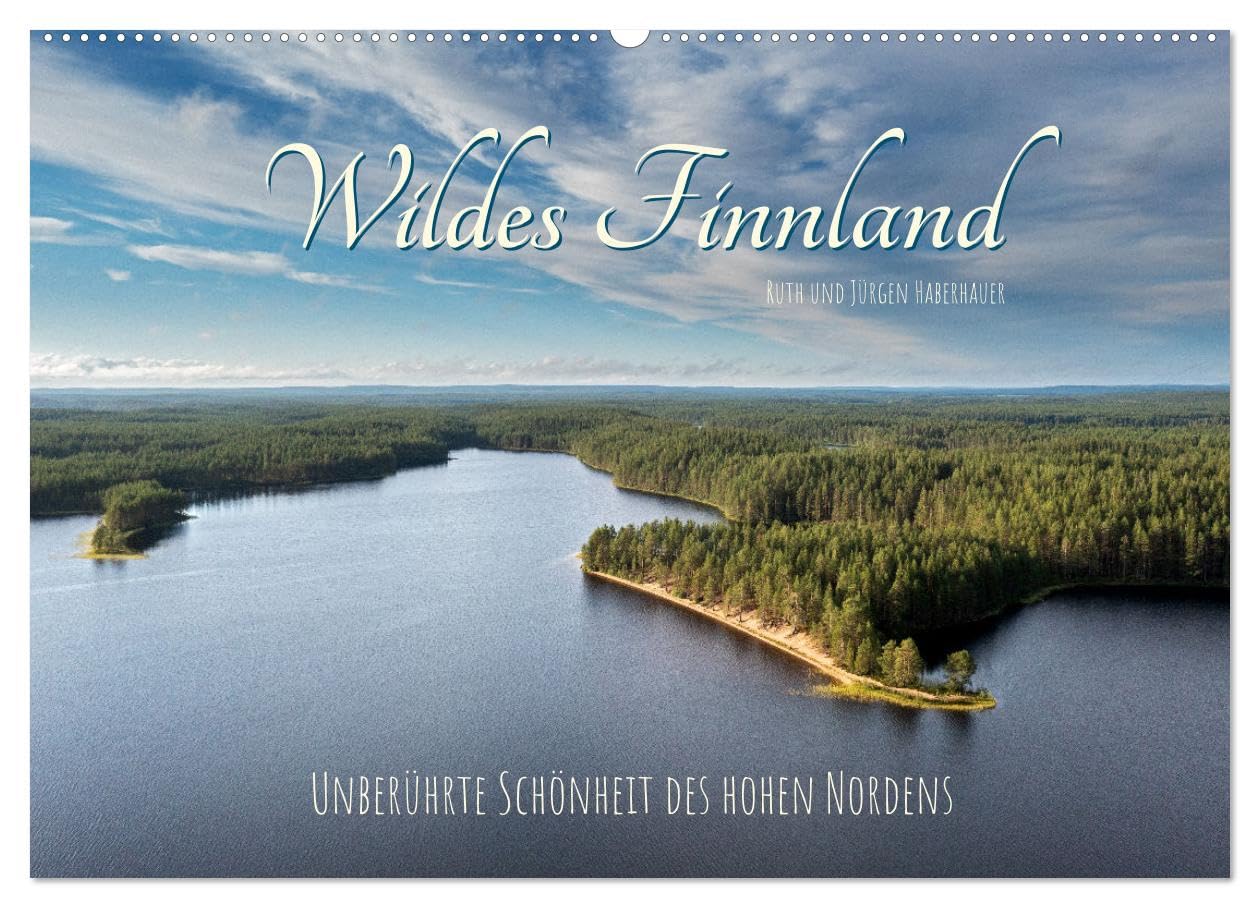 Wildes Finnland (Wandkalender 2025 DIN A2 quer), CALVENDO Monatskalender: Atemberaubende Landschaften und wilde Tiere des hohen Nordens (CALVENDO Natur) Film, Art & Culture