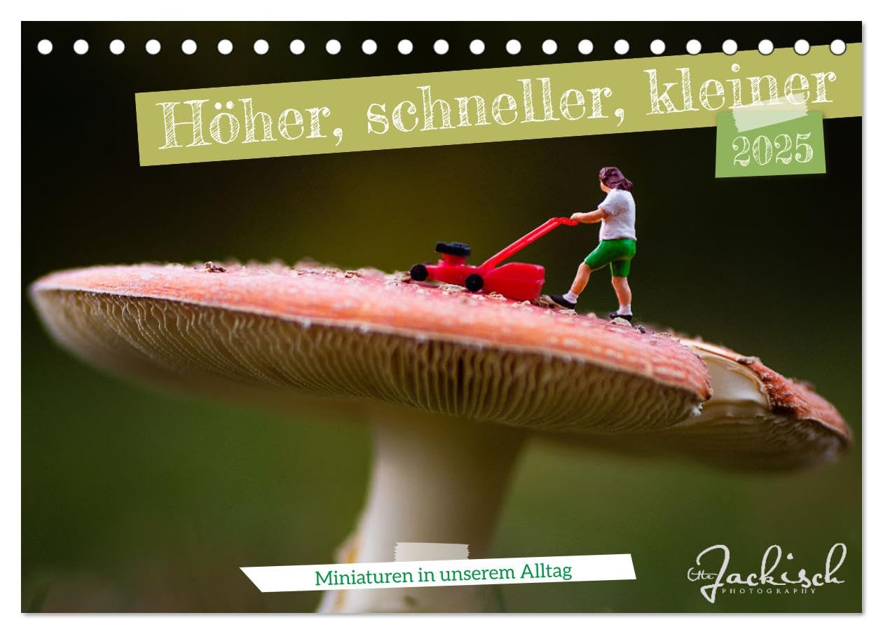 Höher, schneller, kleiner - Miniaturen in unserem Alltag (Tischkalender 2025 DIN A5 quer), CALVENDO Monatskalender: Kleine Figuren, die sonst nur in ... lädt zum Schmunzeln ein. (CALVENDO Spass) Photography