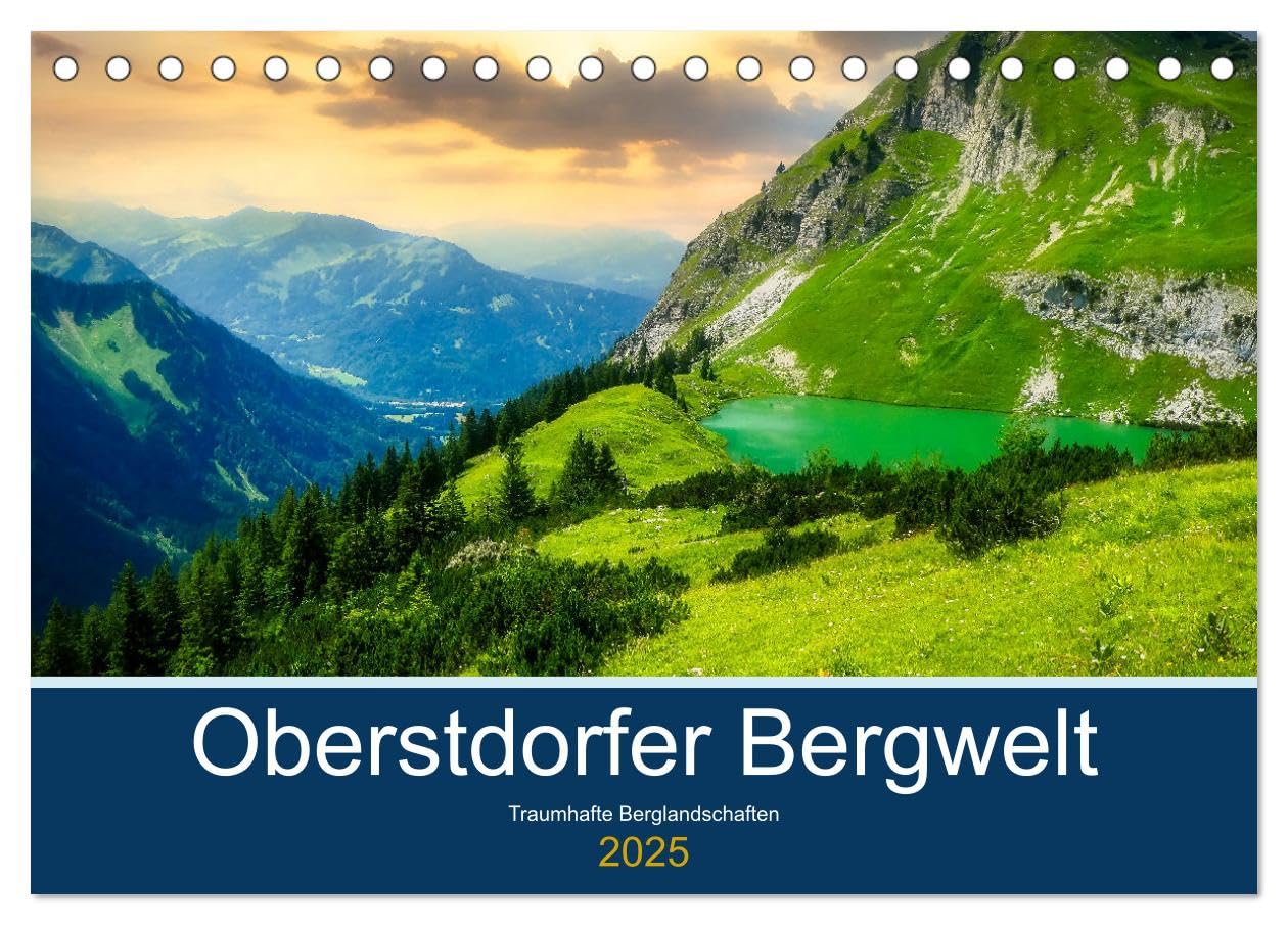 Oberstdorfer Bergwelt (Tischkalender 2025 DIN A5 quer), CALVENDO Monatskalender: Mit den schönsten Oberstdorf Bildern durch das ganze Jahr (CALVENDO Natur) Film, Art & Culture