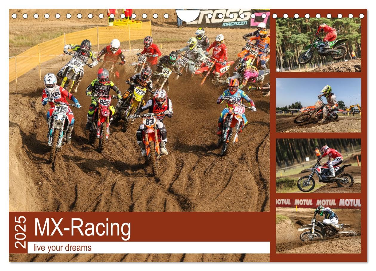 MX-Racing live your dreams (Wandkalender 2025 DIN A4 quer), CALVENDO Monatskalender: Actionreiche und spektakuläre Bilder. (CALVENDO Sport) Photography