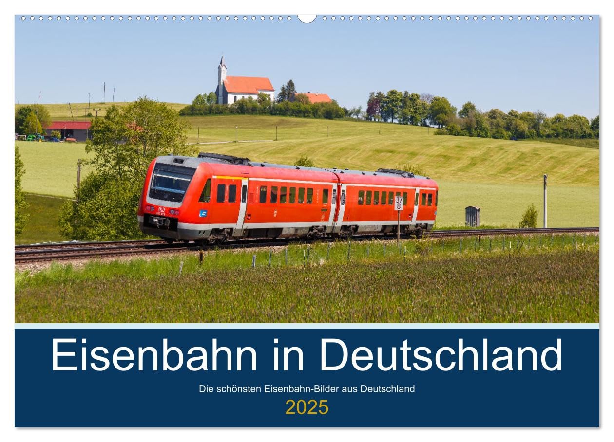 Eisenbahn in Deutschland (Wandkalender 2025 DIN A2 quer), CALVENDO Monatskalender: Die schönsten Eisenbahn-Bilder aus Deutschland (CALVENDO Mobilitaet) Leisure, Home & Garden