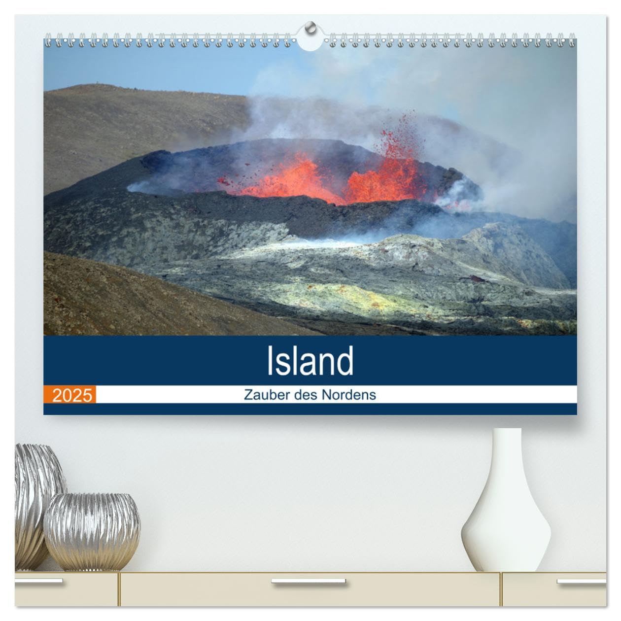 Island - Zauber des Nordens (hochwertiger Premium Wandkalender 2025 DIN A2 quer), Kunstdruck in Hochglanz: Wilde, unberührte und kontrastreiche Landschaften im Norden Europas (CALVENDO Orte) Leisure, Home & Garden