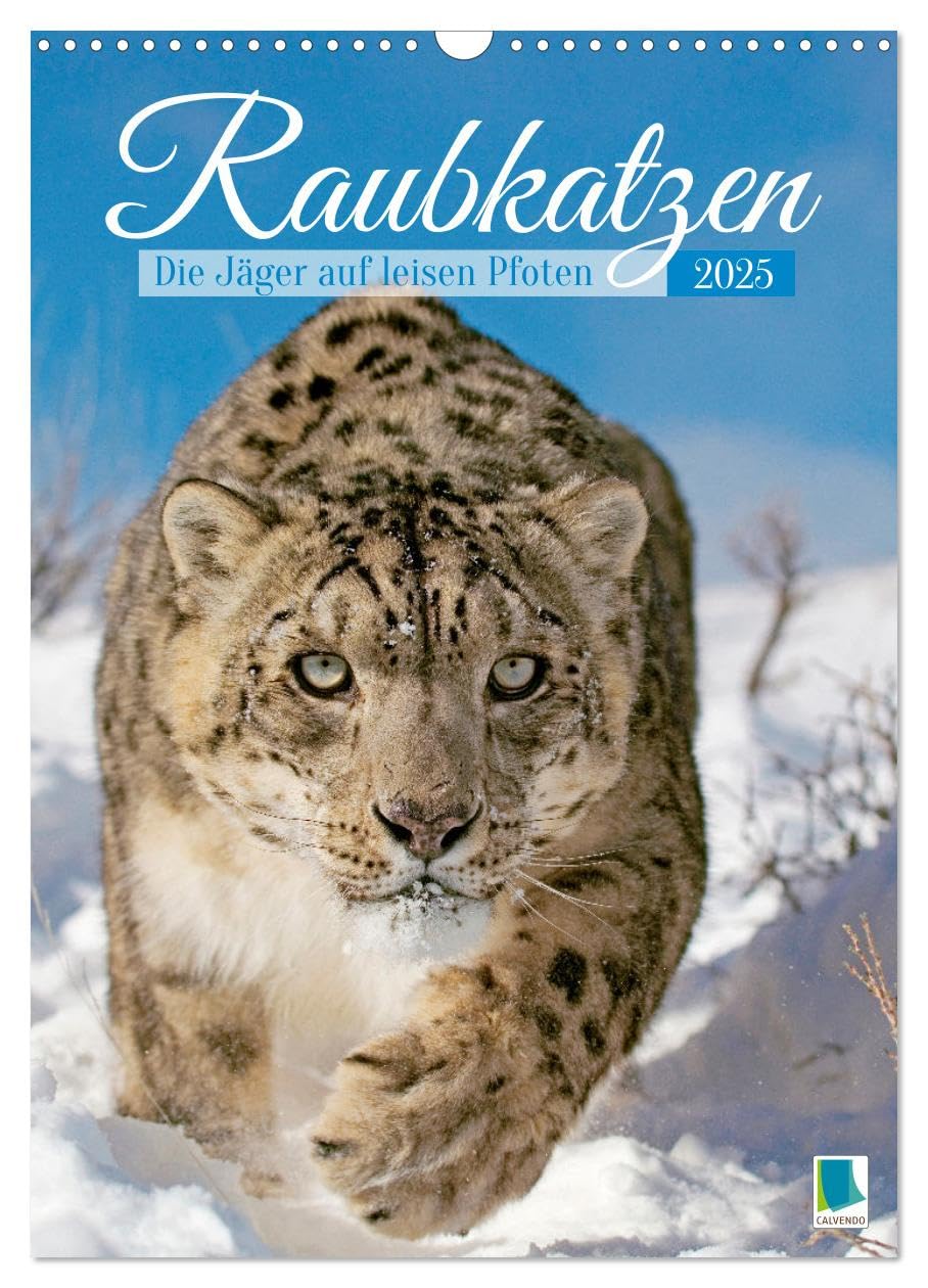 Raubkatzen: Die Jäger auf leisen Pfoten (Wandkalender 2025 DIN A3 hoch), CALVENDO Monatskalender: Sprungkraft, Eleganz und Schönheit: Jaguar, Löwe und Tiger (CALVENDO Tiere) Natural Sciences