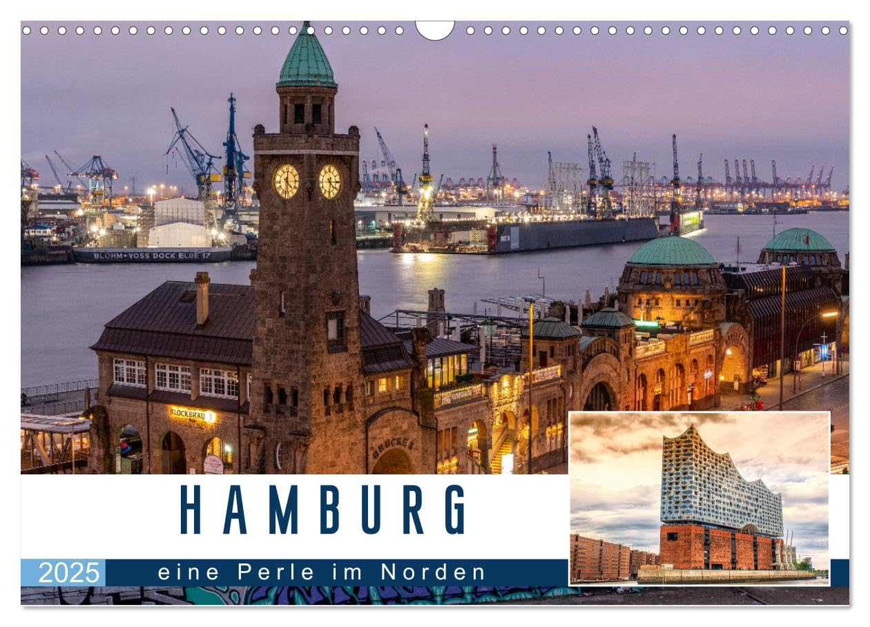 Hamburg eine Perle im Norden (Wandkalender 2025 DIN A3 quer), CALVENDO Monatskalender: eine sehr grüne und wunderschöne Stadt erleben. (CALVENDO Orte) Leisure, Home & Garden