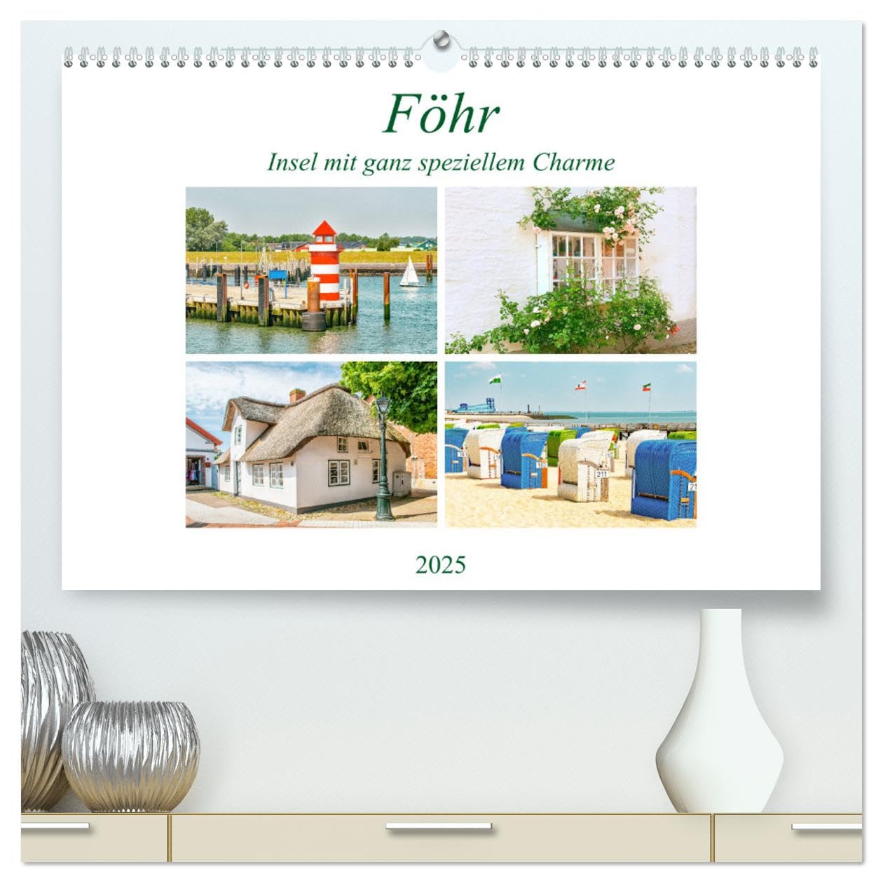 Föhr - Insel mit ganz speziellem Charme (hochwertiger Premium Wandkalender 2025 DIN A2 quer), Kunstdruck in Hochglanz: Nordfriesische Trauminsel an der Nordsee. (CALVENDO Orte) Film, Art & Culture
