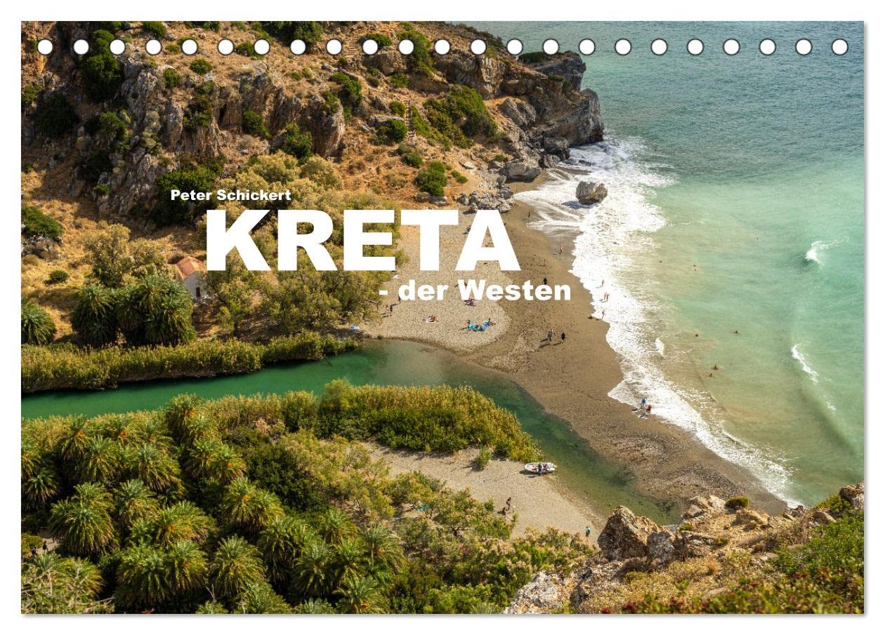 Kreta - der Westen (Tischkalender 2025 DIN A5 quer), CALVENDO Monatskalender: Der wunderbare Westen der beliebten griechischen Urlaubsinsel Kreta. (CALVENDO Orte) Leisure, Home & Garden