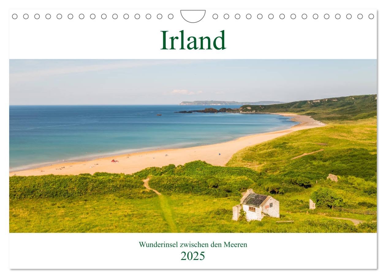 Irland. Insel zwischen den Meeren (Wandkalender 2025 DIN A4 quer), CALVENDO Monatskalender: Farbenfroher Ausflug über die grüne Insel zwischen den Meeren (CALVENDO Natur) Leisure, Home & Garden