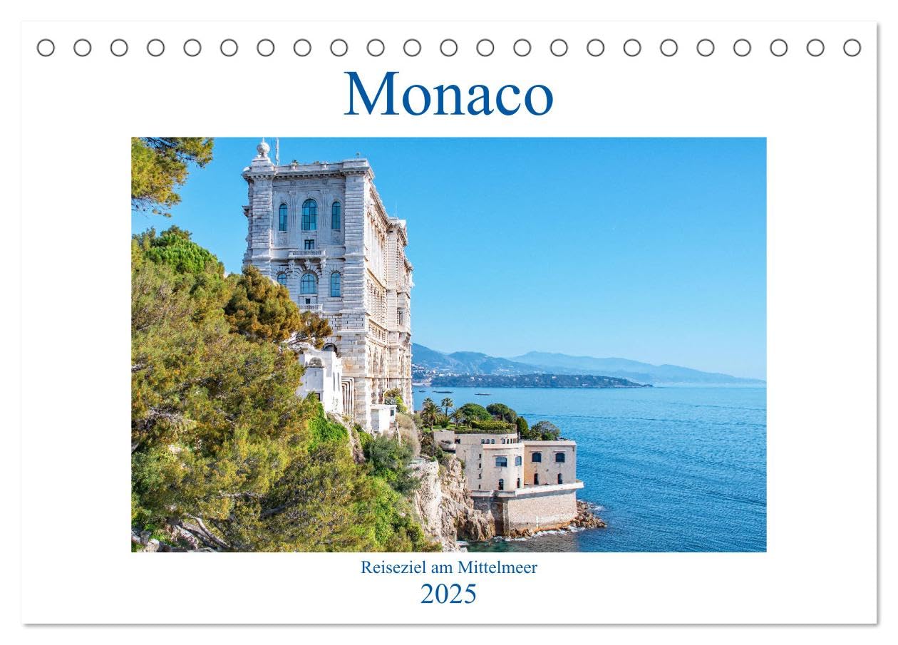 Monaco - Reiseziel am Mittelmeer (Tischkalender 2025 DIN A5 quer), CALVENDO Monatskalender: Fürstentum Monaco - unabhängiger Stadtstaat an der französischen Mittelmeerküste. (CALVENDO Orte) Film, Art & Culture