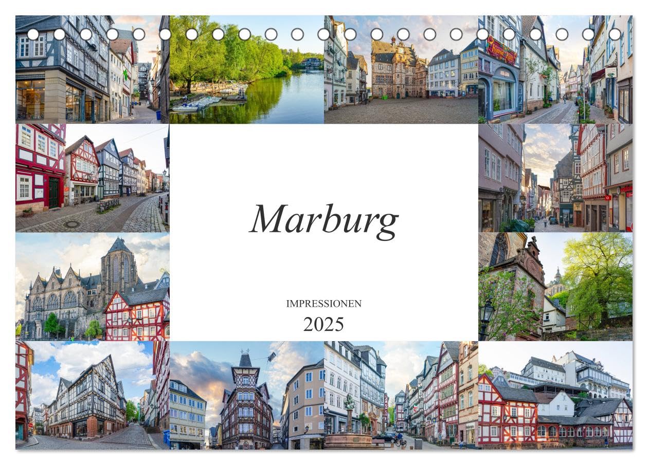 Marburg Impressionen (Tischkalender 2025 DIN A5 quer), CALVENDO Monatskalender: Ein wunderschöner zwölf Monatskalender der Stadt Marburg (CALVENDO Orte) Business & Technology