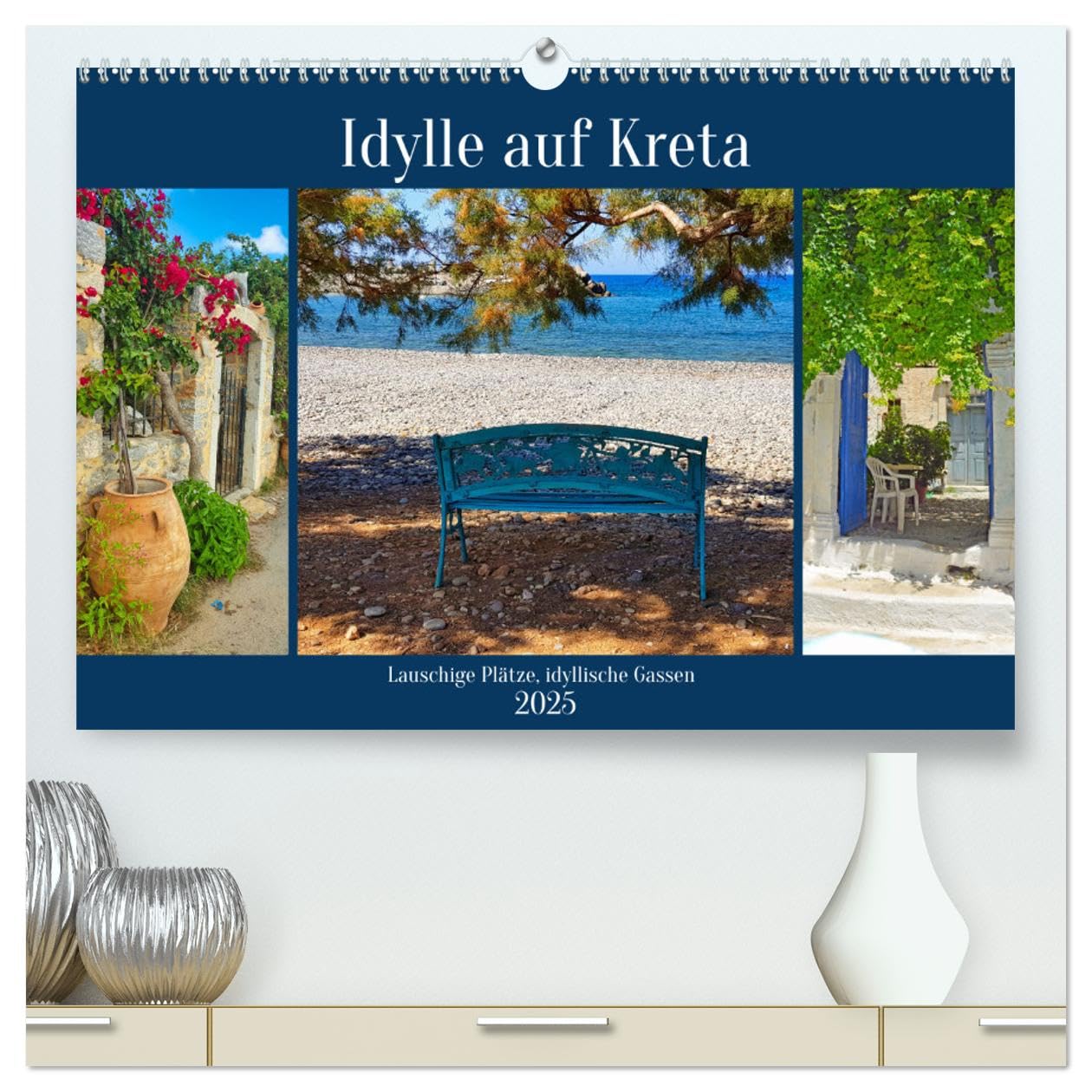 Idylle auf Kreta (hochwertiger Premium Wandkalender 2025 DIN A2 quer), Kunstdruck in Hochglanz: Fernab vom Tourismus finden sich viele idyllische Plätze und Gassen. (CALVENDO Orte) Leisure, Home & Garden