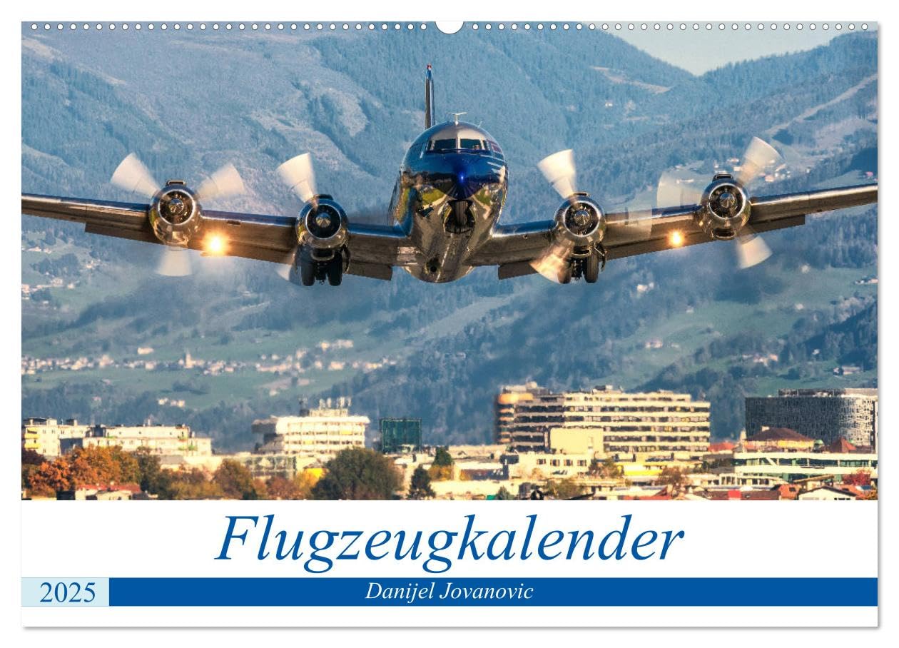 Flugzeugkalender (Wandkalender 2025 DIN A2 quer), CALVENDO Monatskalender: Atemberaubende Fotos von Flugzeugen von Danijel Jovanovic (CALVENDO Technologie) Business & Technology