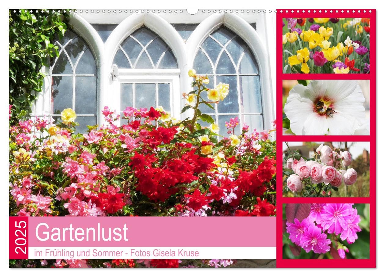 Gartenlust im Frühling und Sommer (Wandkalender 2025 DIN A2 quer), CALVENDO Monatskalender: Üppige Blütenpracht in zauberhaften Gärten (CALVENDO Natur) Business & Technology