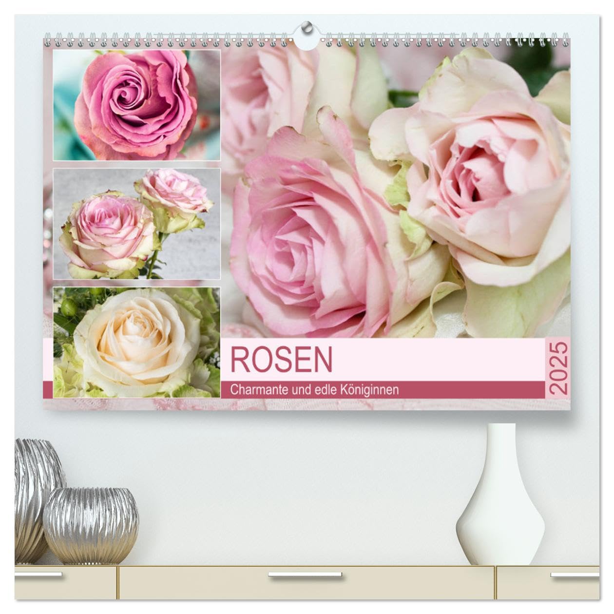 Rosen. Charmante und edle Königinnen (hochwertiger Premium Wandkalender 2025 DIN A2 quer), Kunstdruck in Hochglanz: Elegante und zauberhafte Rosen für Romantiker (CALVENDO Natur) Living & Furnishing