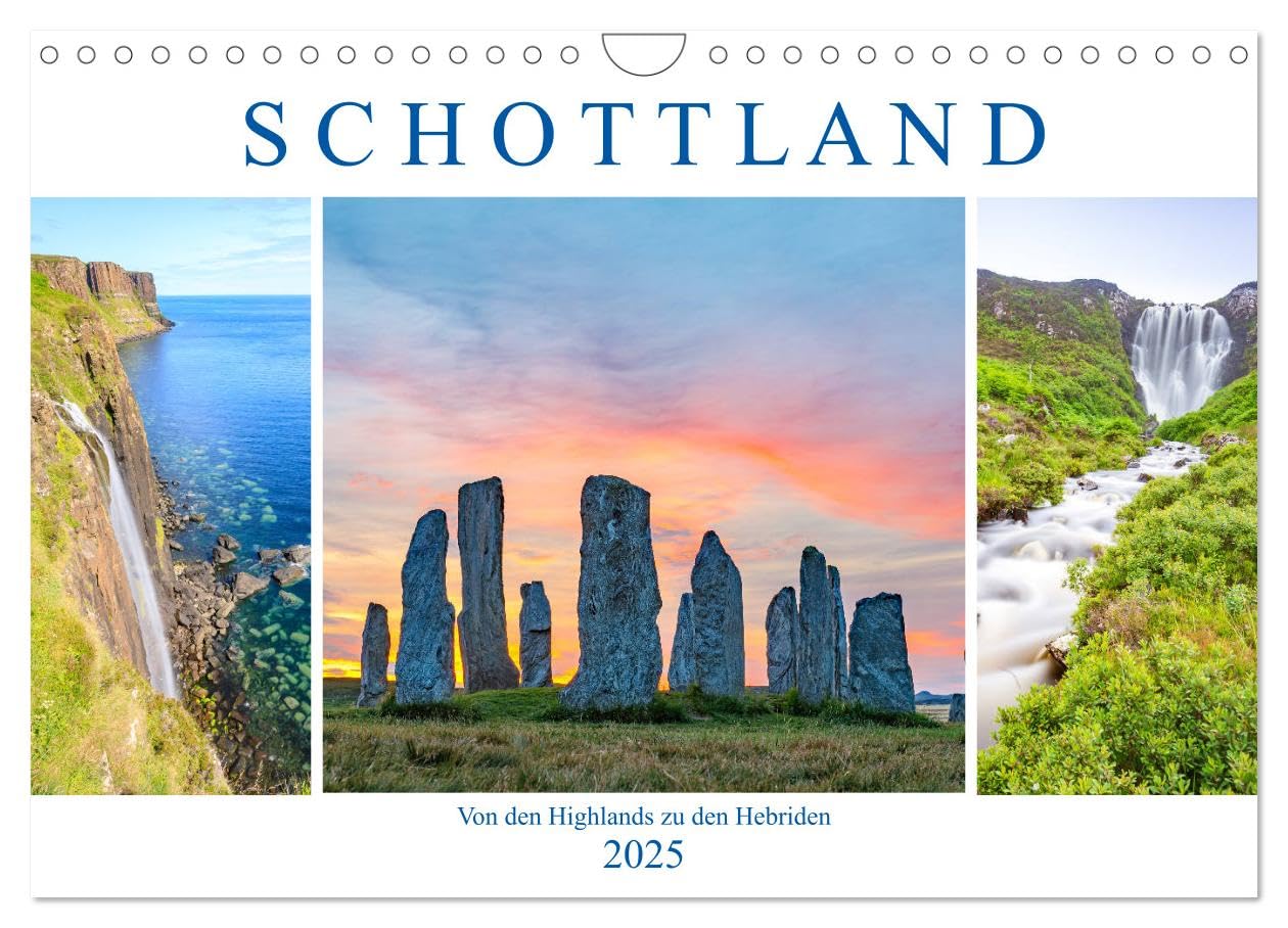 Von den Highlands zu den Hebriden (Wandkalender 2025 DIN A4 quer), CALVENDO Monatskalender: Schottlands mystische Landschaften und türkisblaue Küsten. (CALVENDO Orte) Leisure, Home & Garden