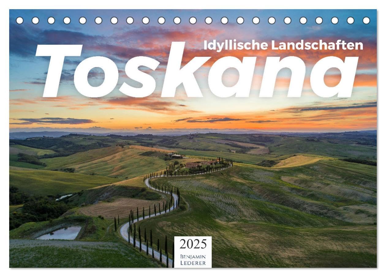 Toskana - idyllische Landschaft (Tischkalender 2025 DIN A5 quer), CALVENDO Monatskalender: Entdecken Sie die wundervolle Landschaft der Toskana. (CALVENDO Orte) Leisure, Home & Garden