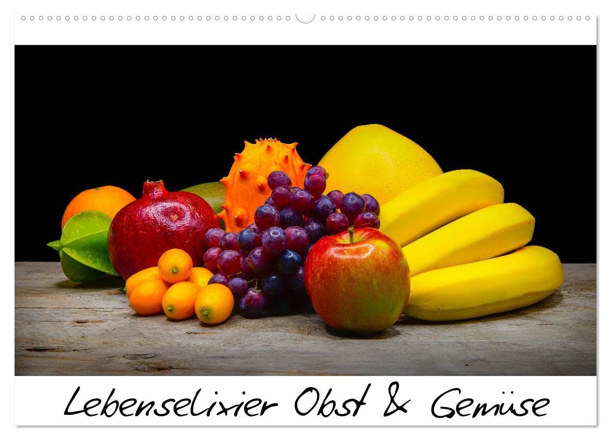 Lebenselixier Obst und Gemüse (Wandkalender 2025 DIN A2 quer), CALVENDO Monatskalender: Frisch, lecker und gesund das ist Obst und Gemüse (CALVENDO Lifestyle) Lifestyle