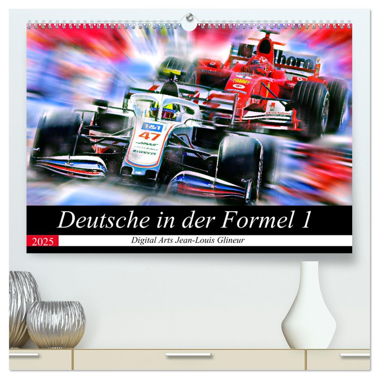 Deutsche in der Formel 1 (hochwertiger Premium Wandkalender 2025 DIN A2 quer), Kunstdruck in Hochglanz: Vollgas in schwarz-rot-gold (CALVENDO Sport) Leisure & Fun