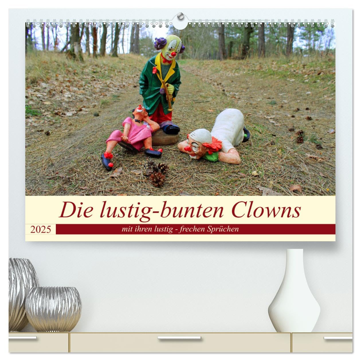 Die lustig-bunten Clowns (hochwertiger Premium Wandkalender 2025 DIN A2 quer), Kunstdruck in Hochglanz: Der Gutelaunekalender mit den lustigen Clowns. (CALVENDO Spass) Film, Art & Culture
