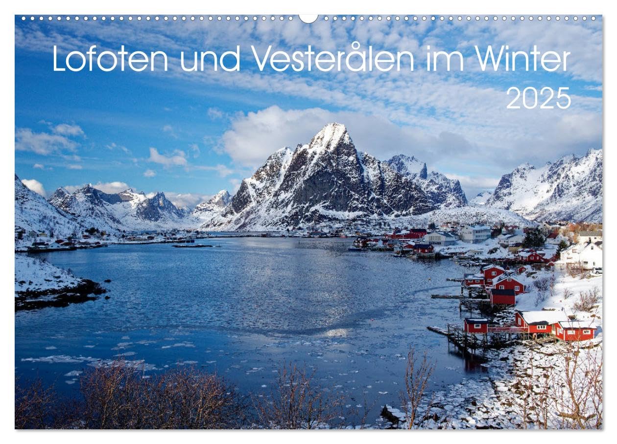 Lofoten und Vesterålen im Winter (Wandkalender 2025 DIN A2 quer), CALVENDO Monatskalender: Monatskalender mit 12 winterlichen Landschaftsbildern von Lofoten und Vesterålen (CALVENDO Orte) Film, Art & Culture