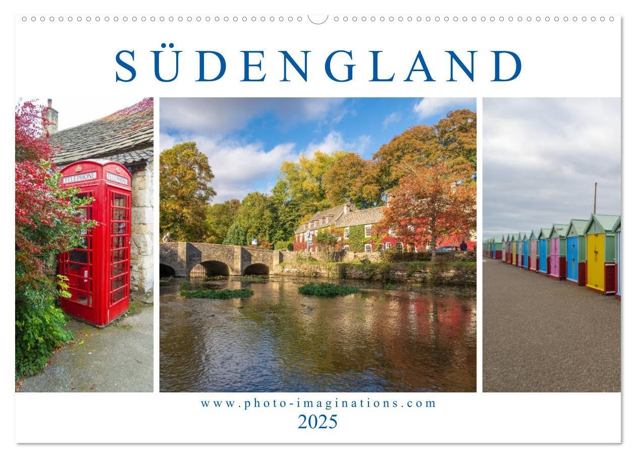 Bezauberndes Südengland (Wandkalender 2025 DIN A2 quer), CALVENDO Monatskalender: Die Fotoreise von Cornwall bis Kent führt entlang bizarrer Küsten, ... und altehrwürdiger Dörfer. (CALVENDO Orte) Leisure, Home & Garden