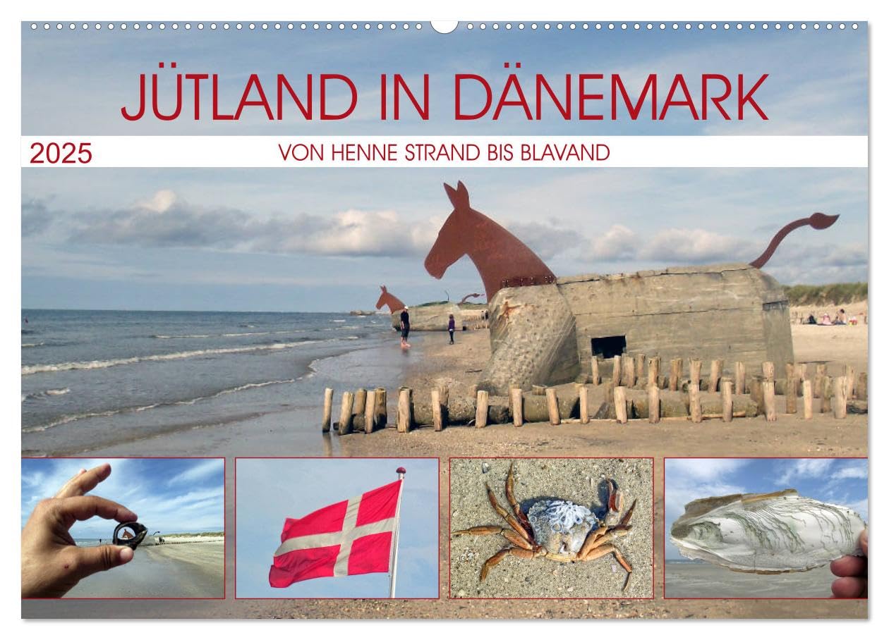 Jütland in Dänemark - Von Henne Strand bis Blavand (Wandkalender 2025 DIN A2 quer), CALVENDO Monatskalender: Sehnsuchtsorte an Jütlands Westküste (CALVENDO Orte) Leisure, Home & Garden